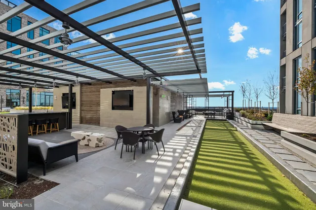 an outdoor space with swimming pool