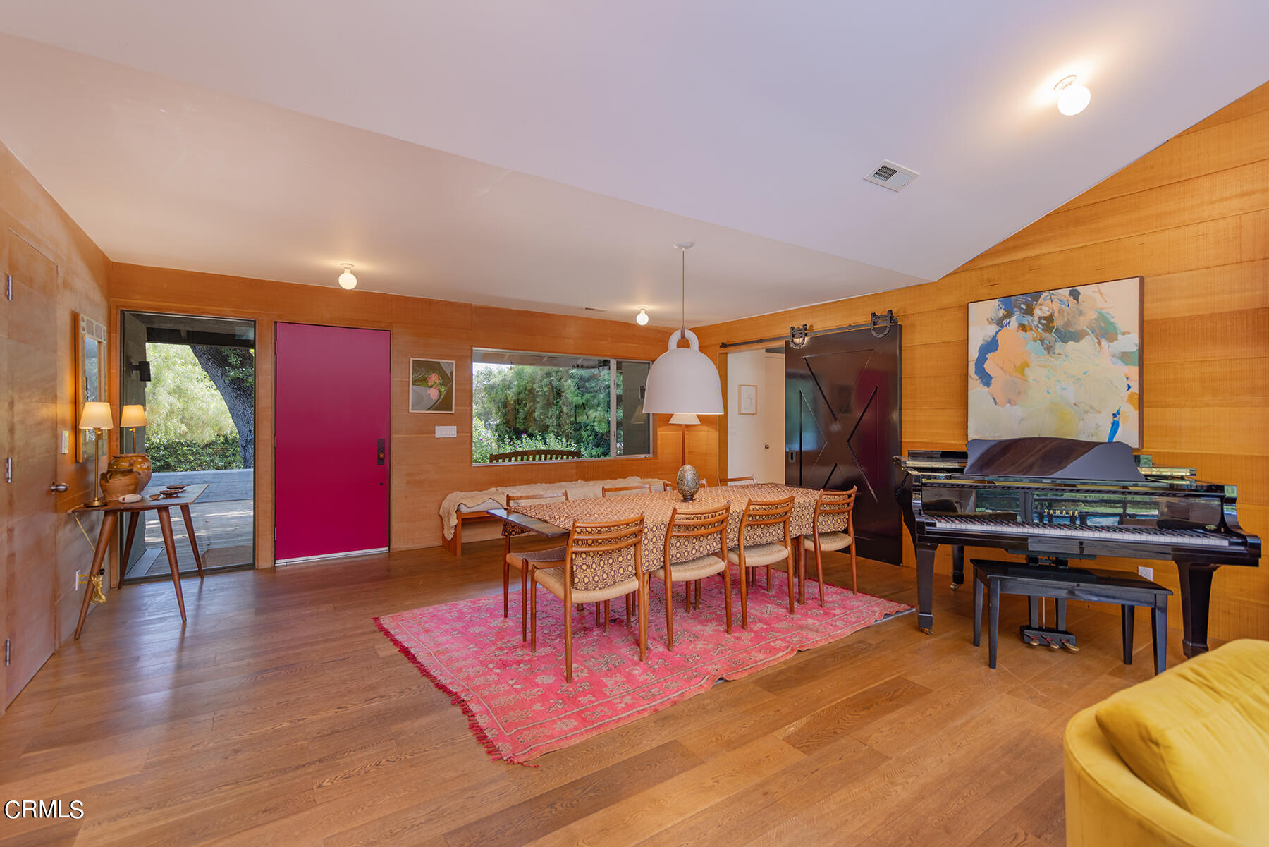 712 Cuyama Road Ojai, CA 93023 - Photo 19 of 50 a living room with furniture a rug and a large window
