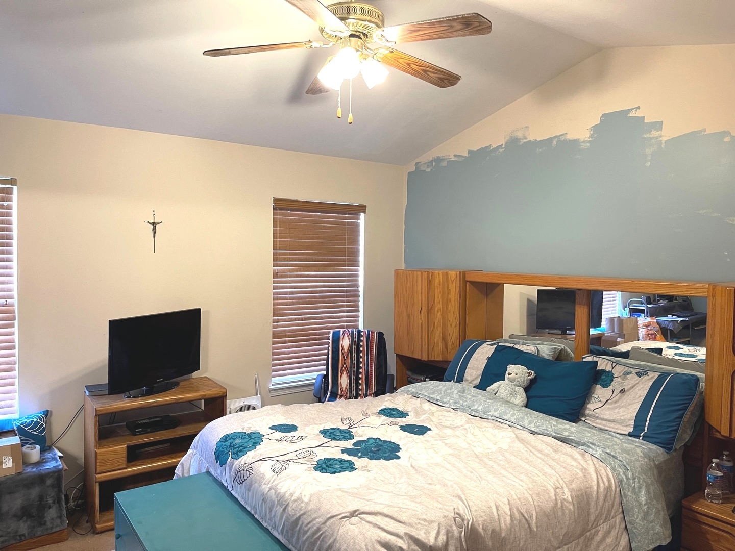 341 Richfield Trail Romeoville, IL 60446 - Photo 5 of 8 a bedroom with a bed and a television