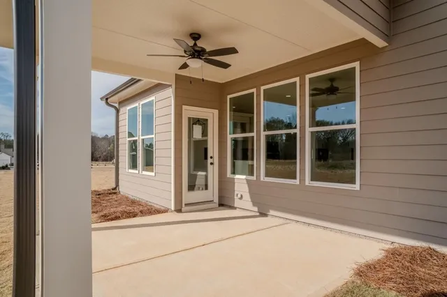 a house view with a outdoor space