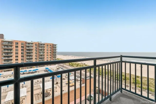 a city view from a balcony