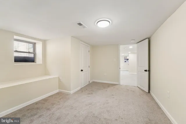 an empty room with a window