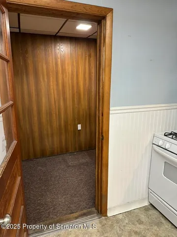 a view of a closet area