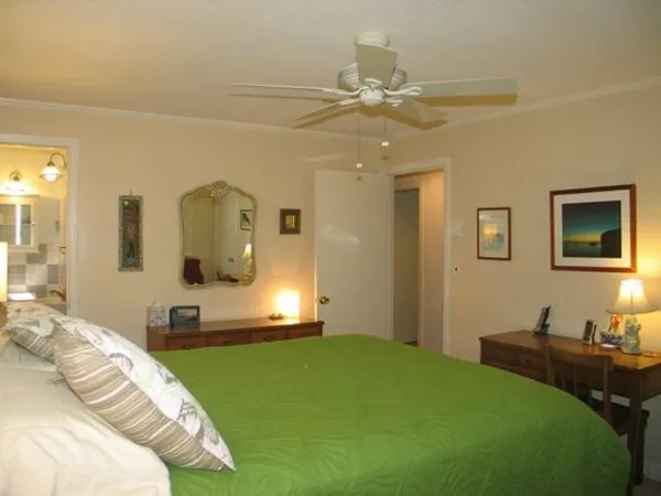 a bedroom with bed and a window