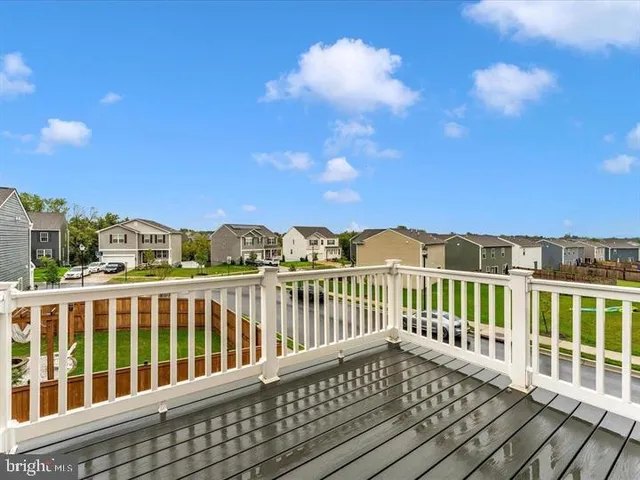 a view of a building from a balcony