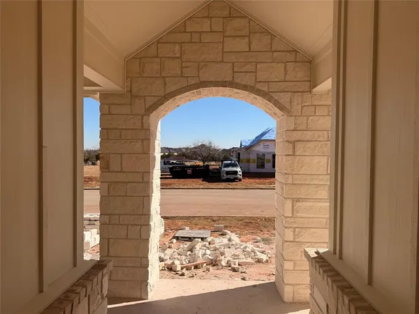 a view of building with wooden floor