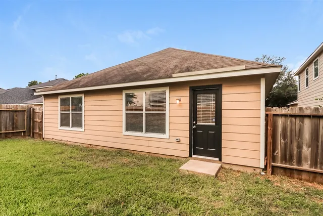 a backyard of a house