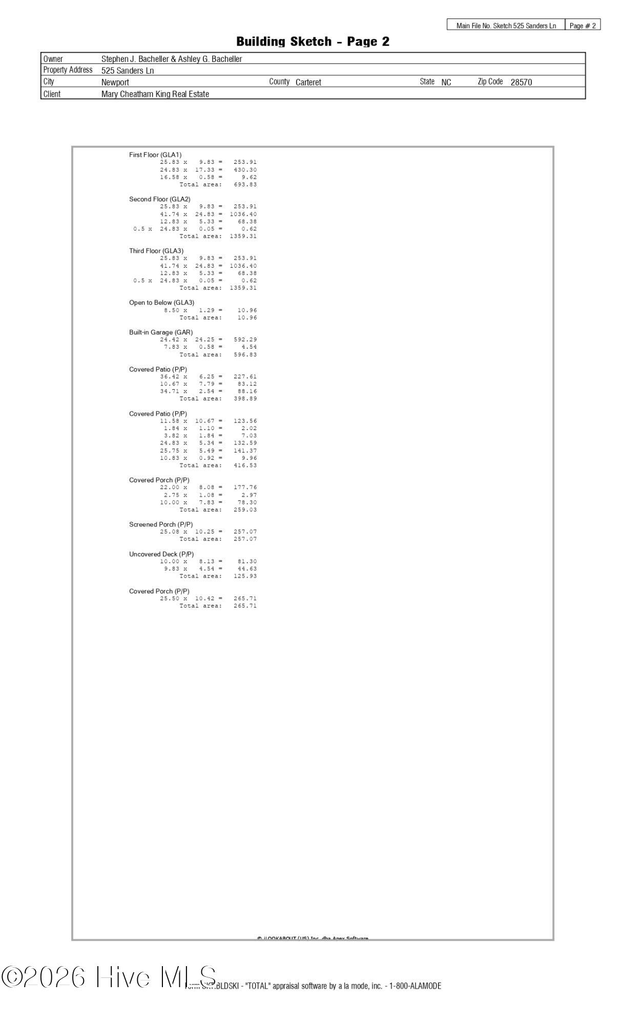 525 Sanders Creek Road Newport, NC 28570 - Photo 71 of 71 Sketch/Floorplan