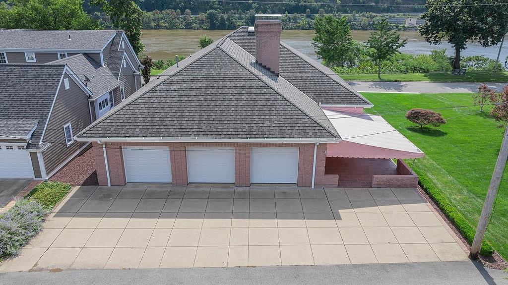 1750 River Road Beaver, PA 15009 - Photo 41 of 49 Aerial shot of back of structure