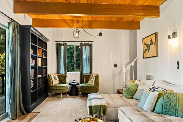 a building outdoor space with patio furniture