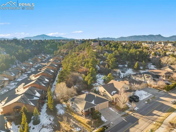 an aerial view of multiple house