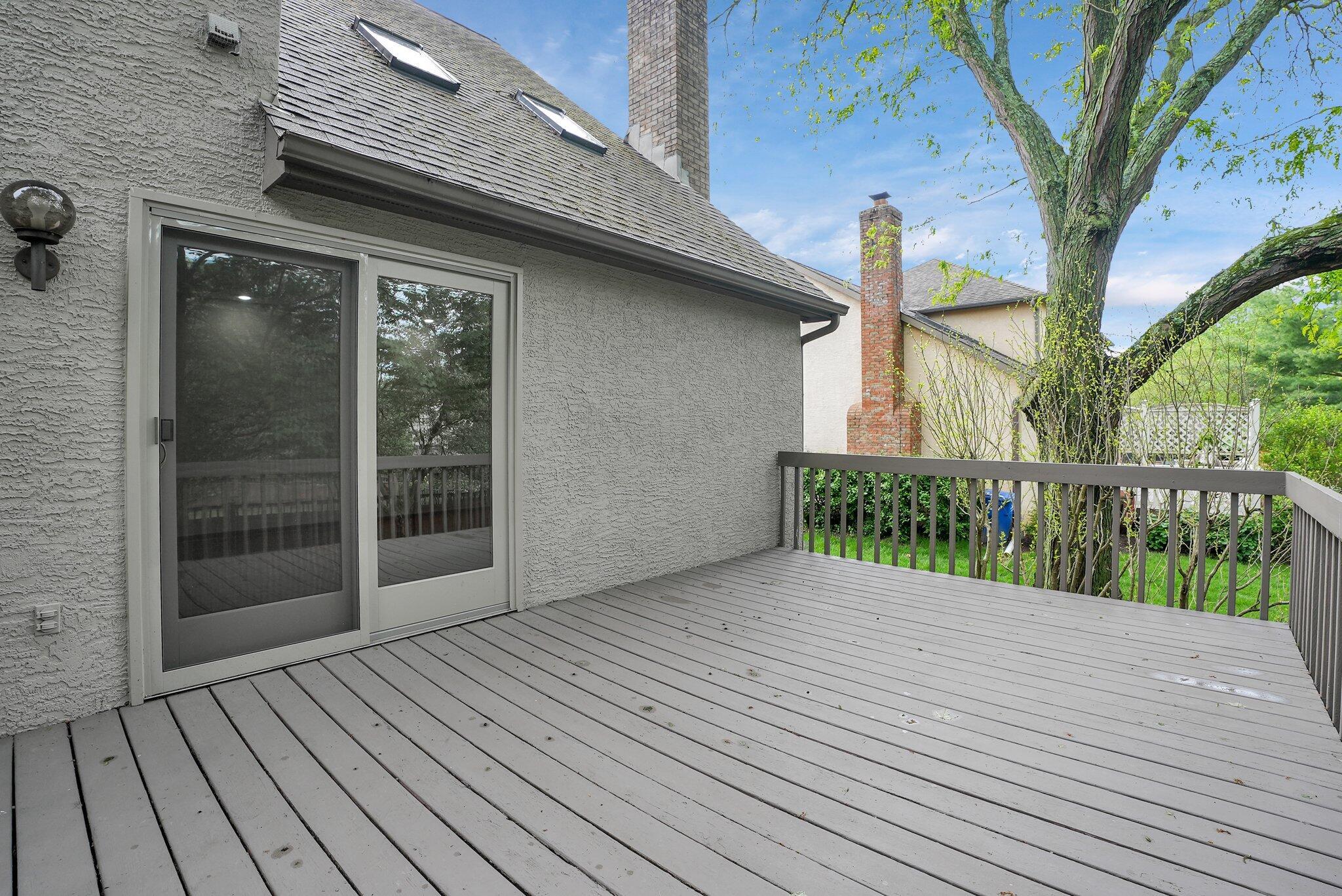 623 Rockbridge Road Westerville, OH 43081 - Photo 45 of 63 Recently painted back deck is the perfect place to enjoy the shaded backyard!