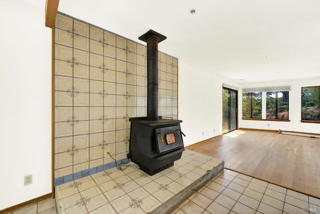 a kitchen with a stove and a sink
