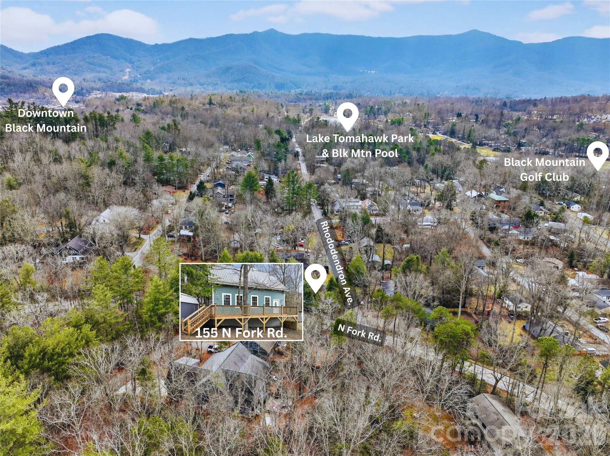 155 North Fork Road Black Mountain, NC 28711 - Photo 26 of 26 a view of a city with lush green forest