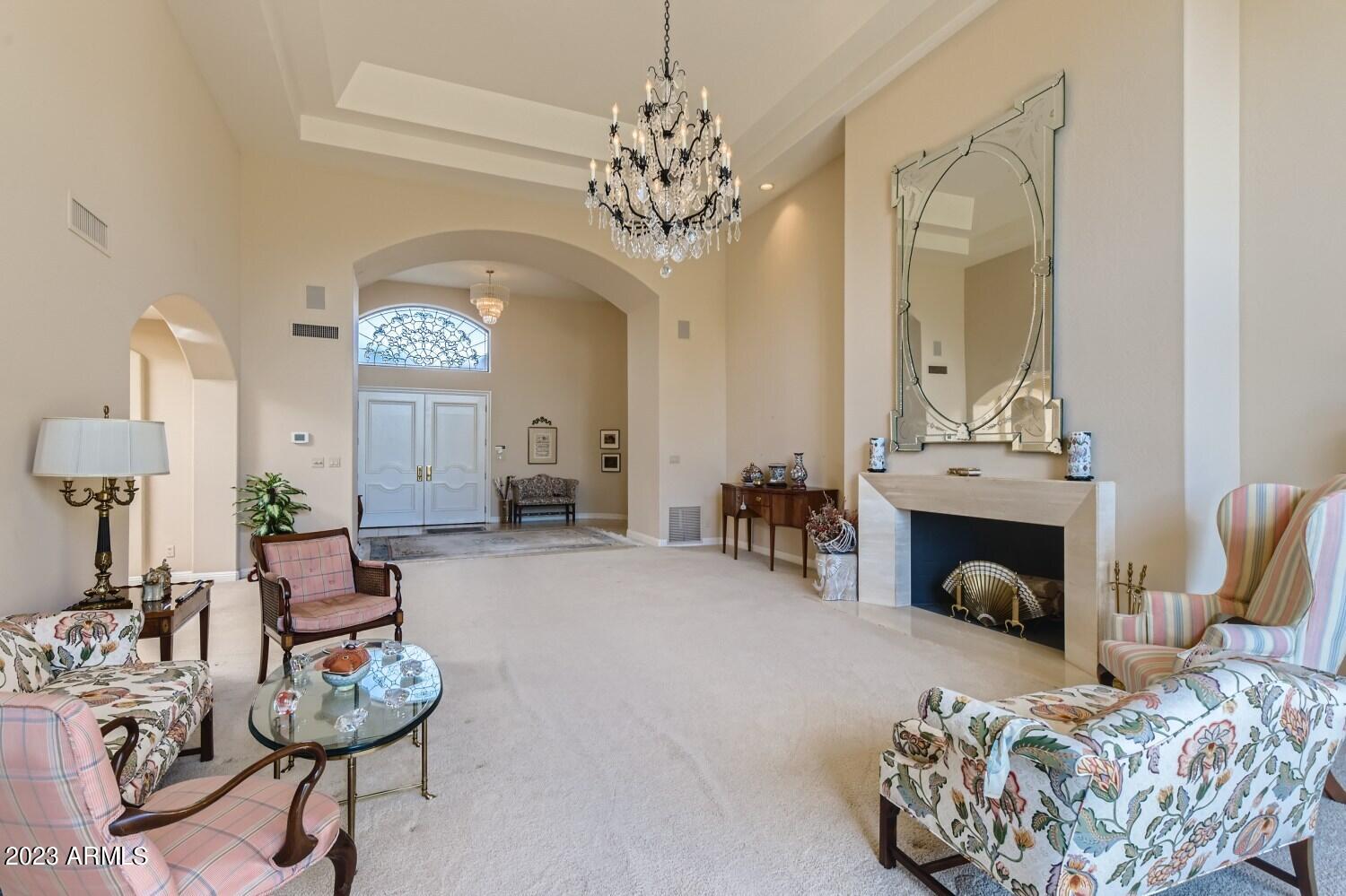 Living Room and Fireplace