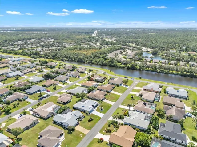 an aerial view of multiple house