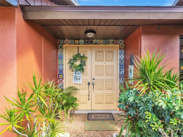 a view of a entryway door of the house