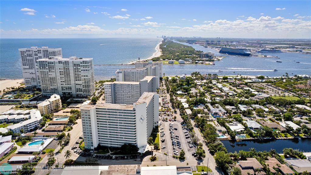 1900 South Ocean Drive, Unit 905 Fort Lauderdale, FL 33316 - Photo 32 of 41 Surrounded by water! Located across the street from the beach, this fully renovated unit offers unobstructed ocean views from the balcony, plus views of the port, cruise ships, and Lake Mayan.