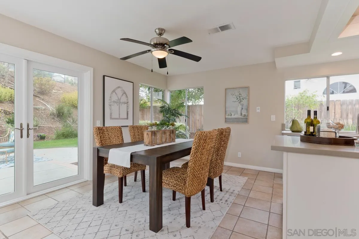 12515 Spindletop Road San Diego, CA 92129 - Photo 12 of 32 a view of a dining room with furniture window and outside view
