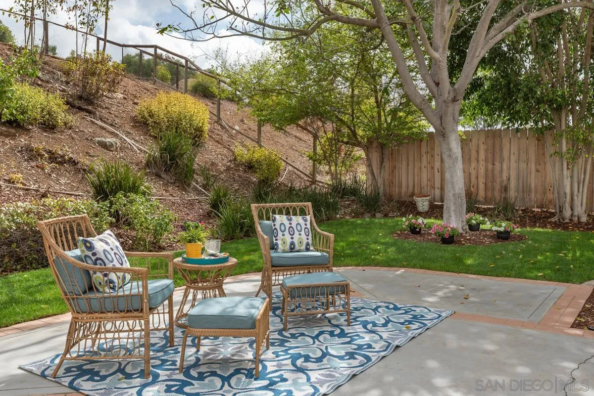 12515 Spindletop Road San Diego, CA 92129 - Photo 13 of 32 a view of a chairs and table in backyard