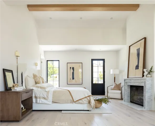 a view of cabinets with wooden floor