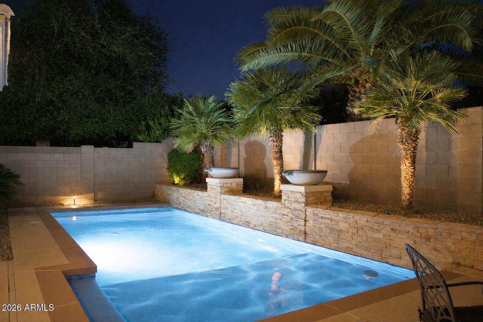 2537 South Santa Rita Way Chandler, AZ 85286 - Photo 37 of 45 Pool Night Pic