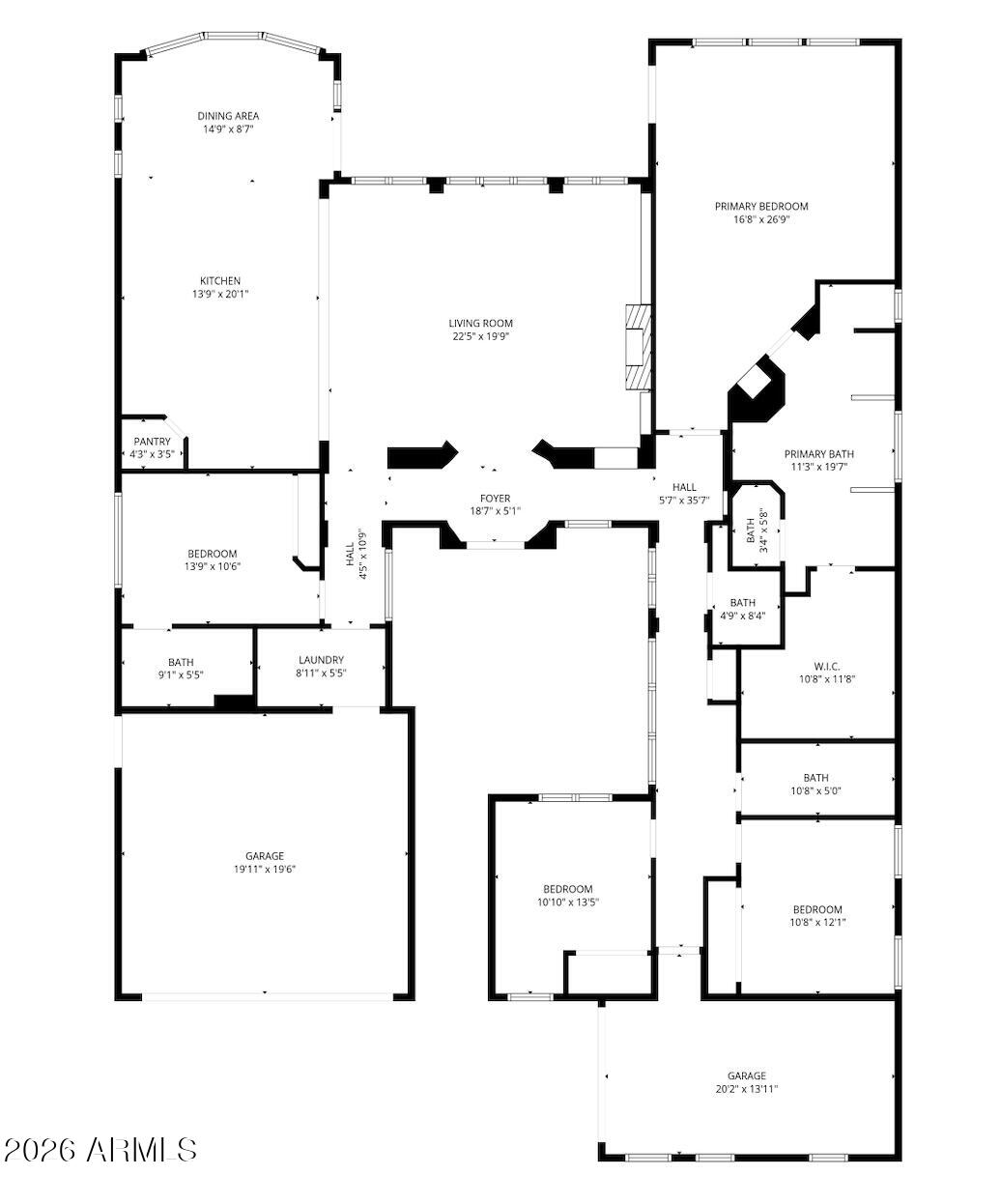 2537 South Santa Rita Way Chandler, AZ 85286 - Photo 45 of 45 Floor Plan