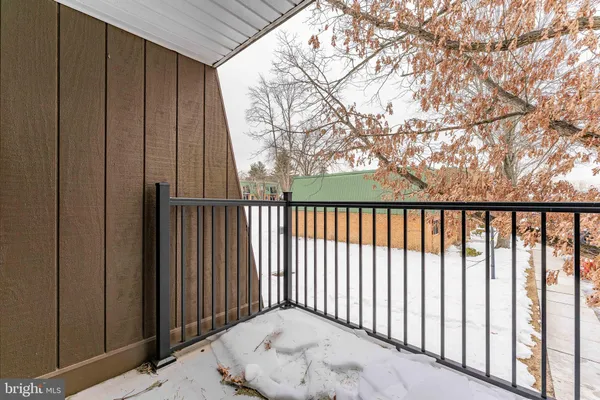 a view of a black gate