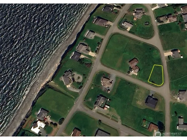 an aerial view of a residential houses with outdoor space