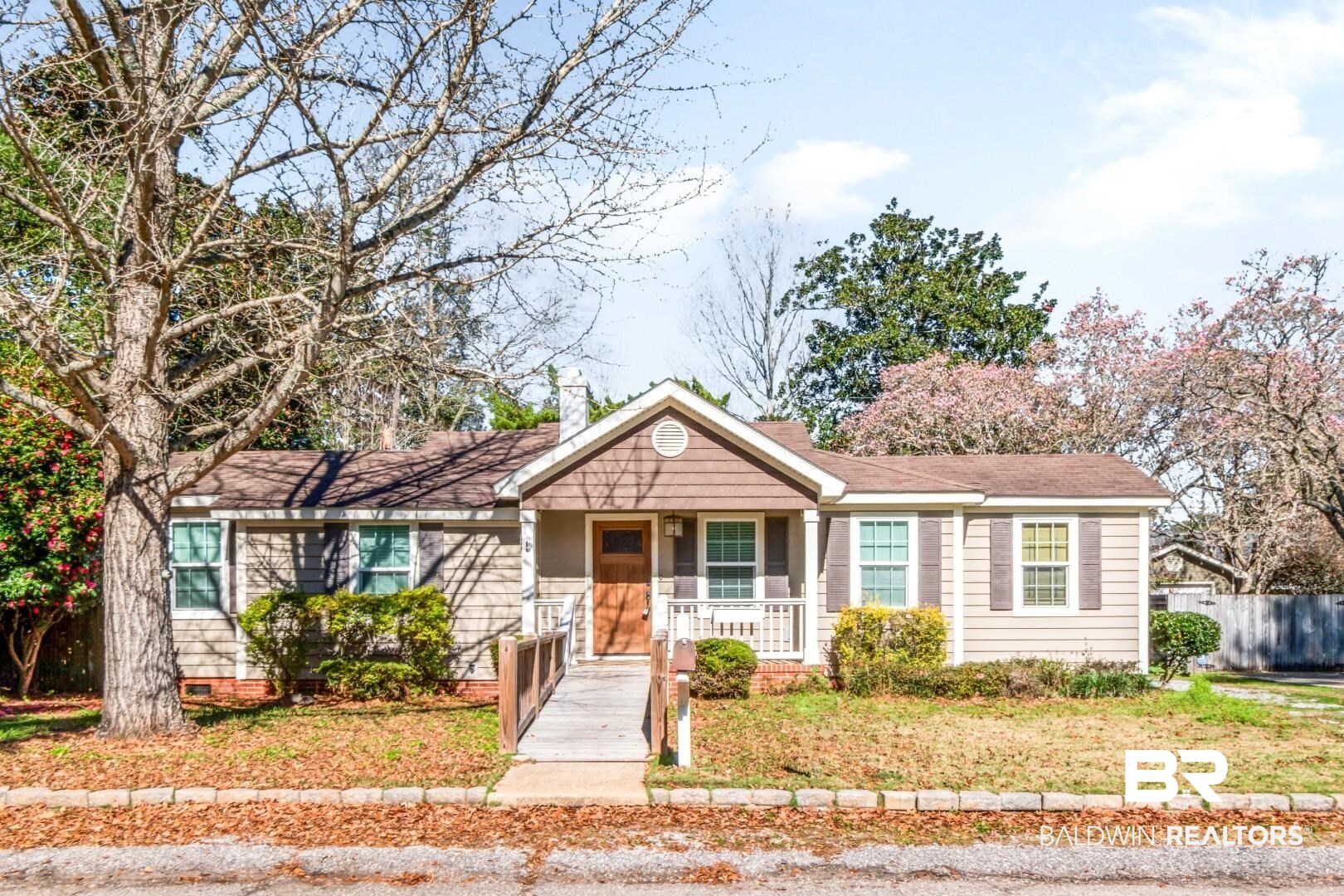 10 South Hathaway Road Mobile, AL 36608 - Photo 1 of 46 Single story home featuring covered porch and a chimney