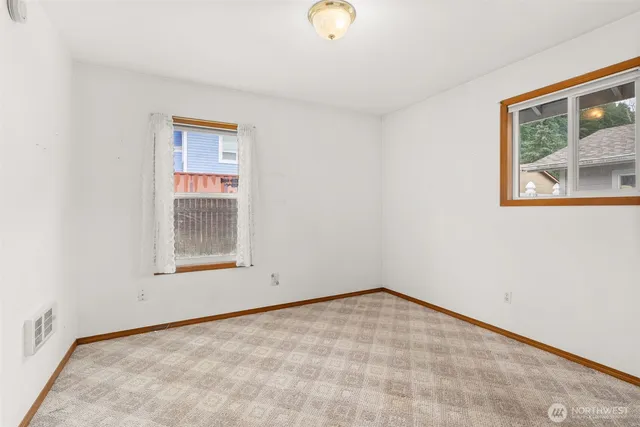 an empty room with a window