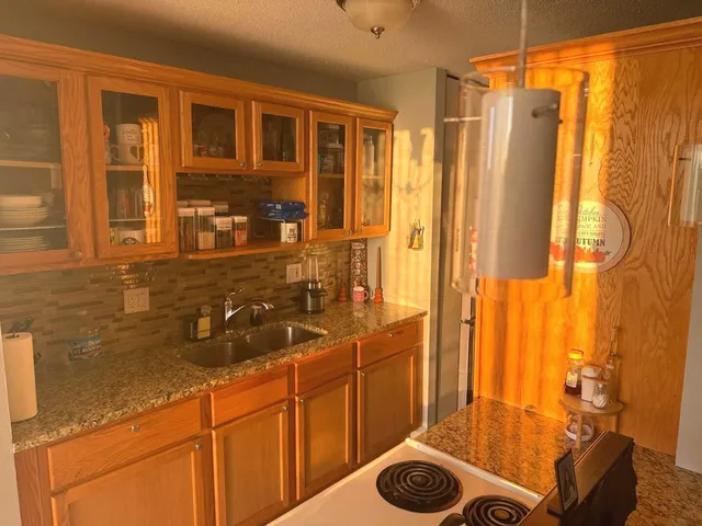 a bathroom with a sink and a shower