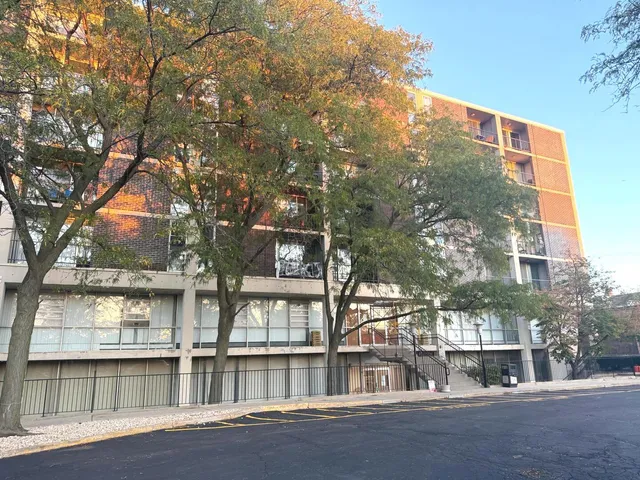 a front view of a building