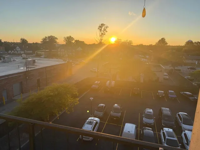 a view of city and ocean