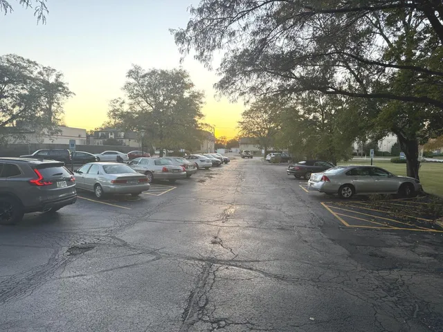 an outdoor view with patio