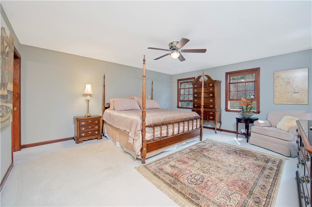 1479 Three Degree Road Mars, PA 16046 - Photo 11 of 24 Large master suite with bonus area (to right, out of photo) which could serve nice as a reading area, a nursery, or for crafts/sewing, etc. as there is a large his/her walk-in closet to the left.