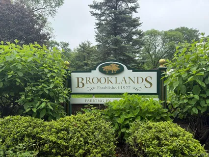 a view of a garden with a lake