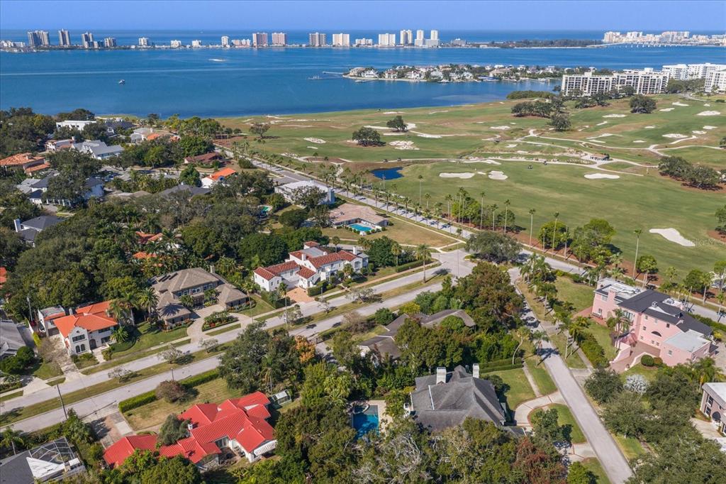 1102 Palmview Avenue Belleair, FL 33756 - Photo 76 of 81 an aerial view of ocean and residential houses with outdoor space