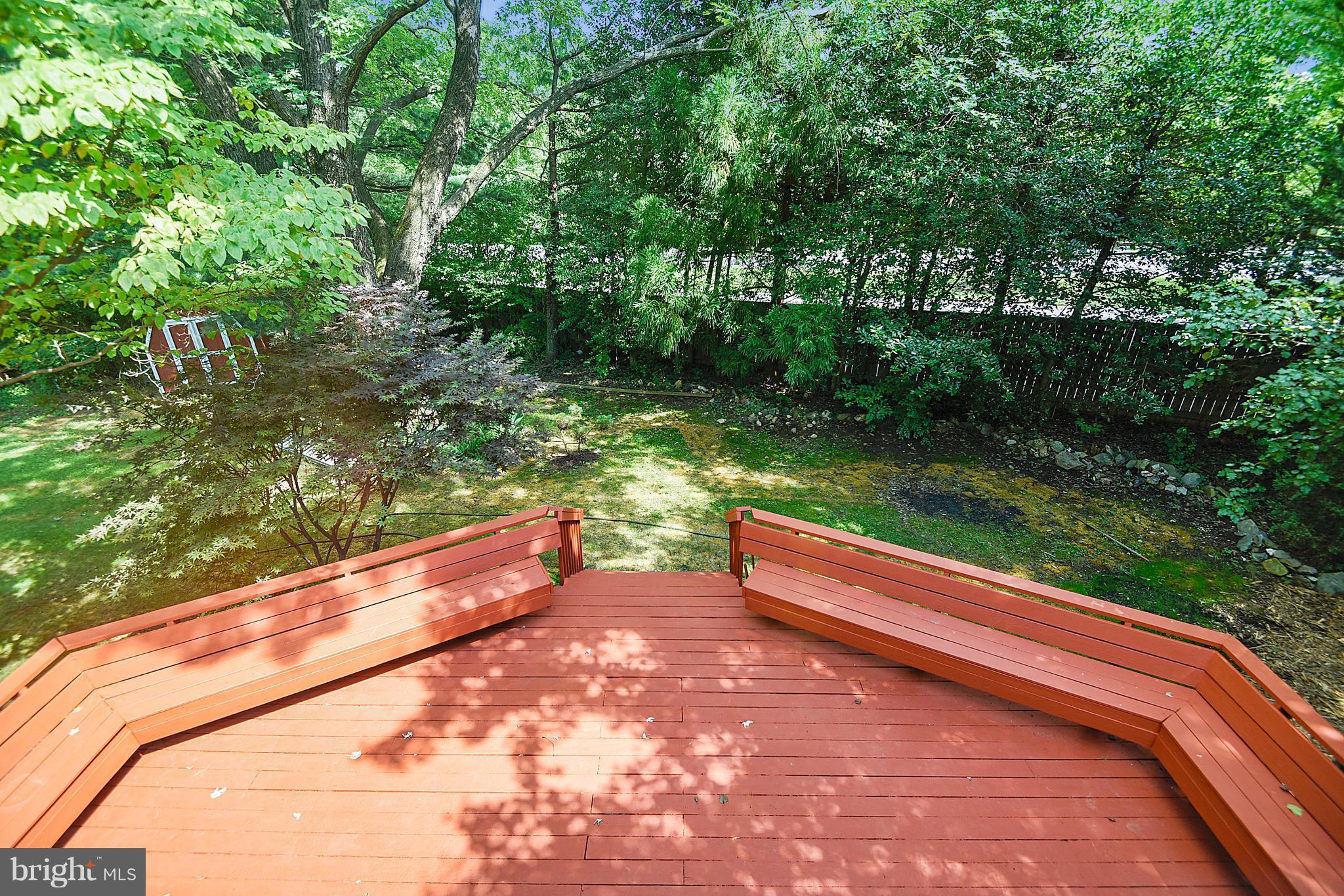 View from above of your deck with built-in seating