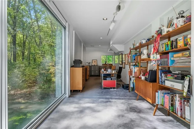 a view of a storage in a room with lots of stuff