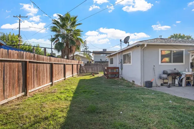 a house view with a garden space