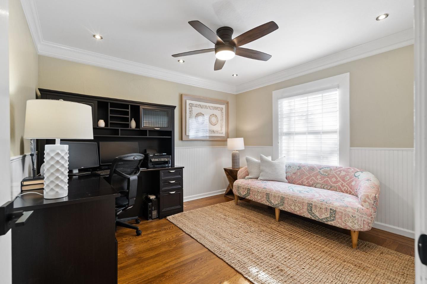 1652 Ralston Avenue Belmont, CA 94002 - Photo 25 of 45 a bedroom with a bed wooden floor and a window
