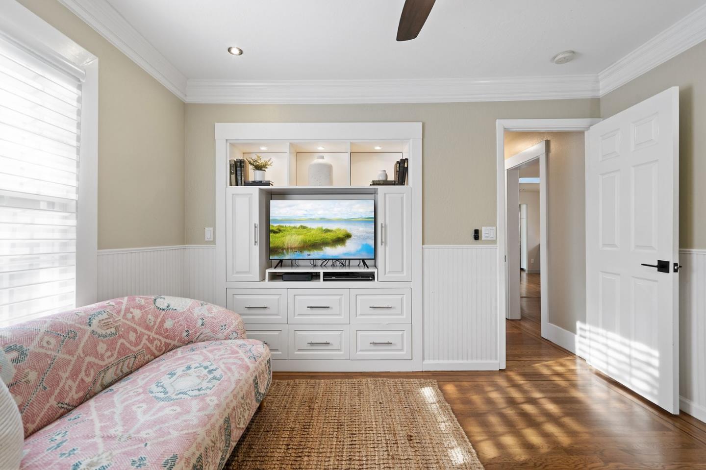 1652 Ralston Avenue Belmont, CA 94002 - Photo 26 of 45 a bedroom with a bed and flat screen tv