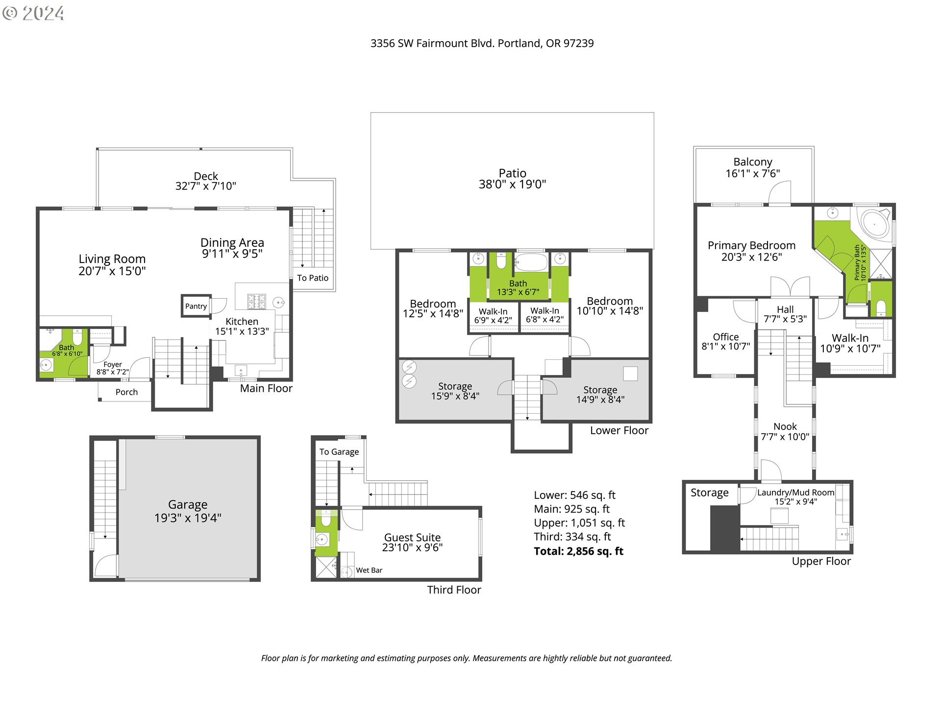 3356 Southwest Fairmount Boulevard Portland, OR 97239 - Photo 47 of 47 Floor Plan