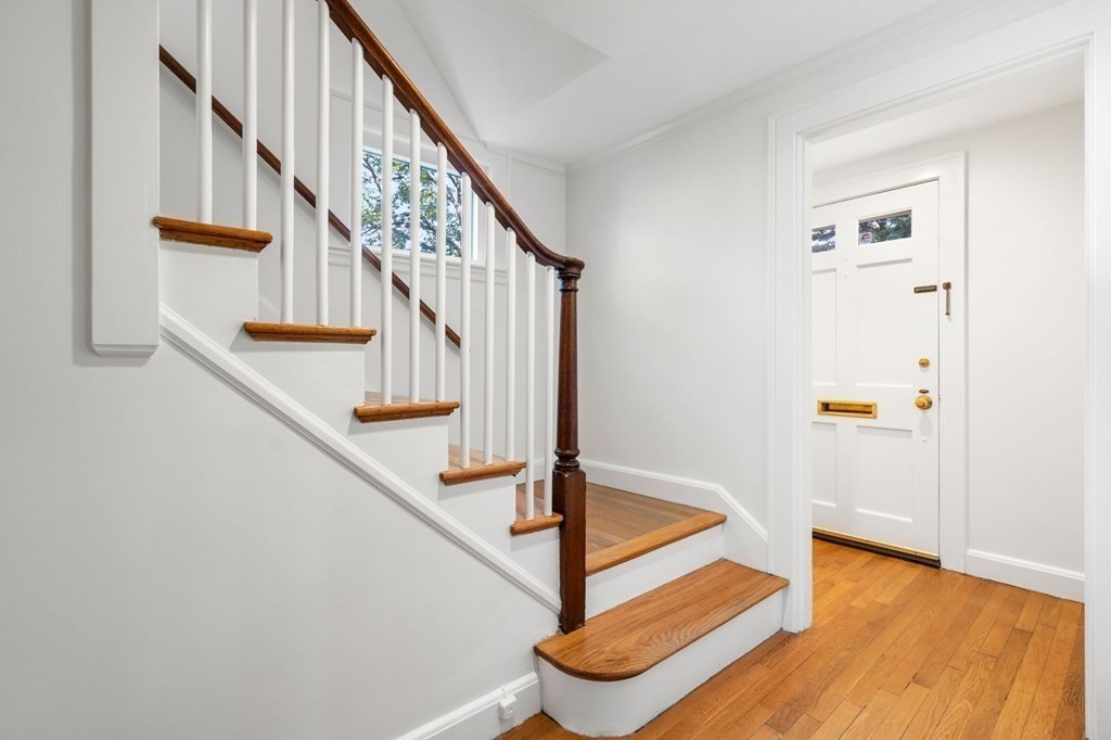 49 Pierrepont Road Newton, MA 02462 - Photo 2 of 16 a view of entryway with wooden floor