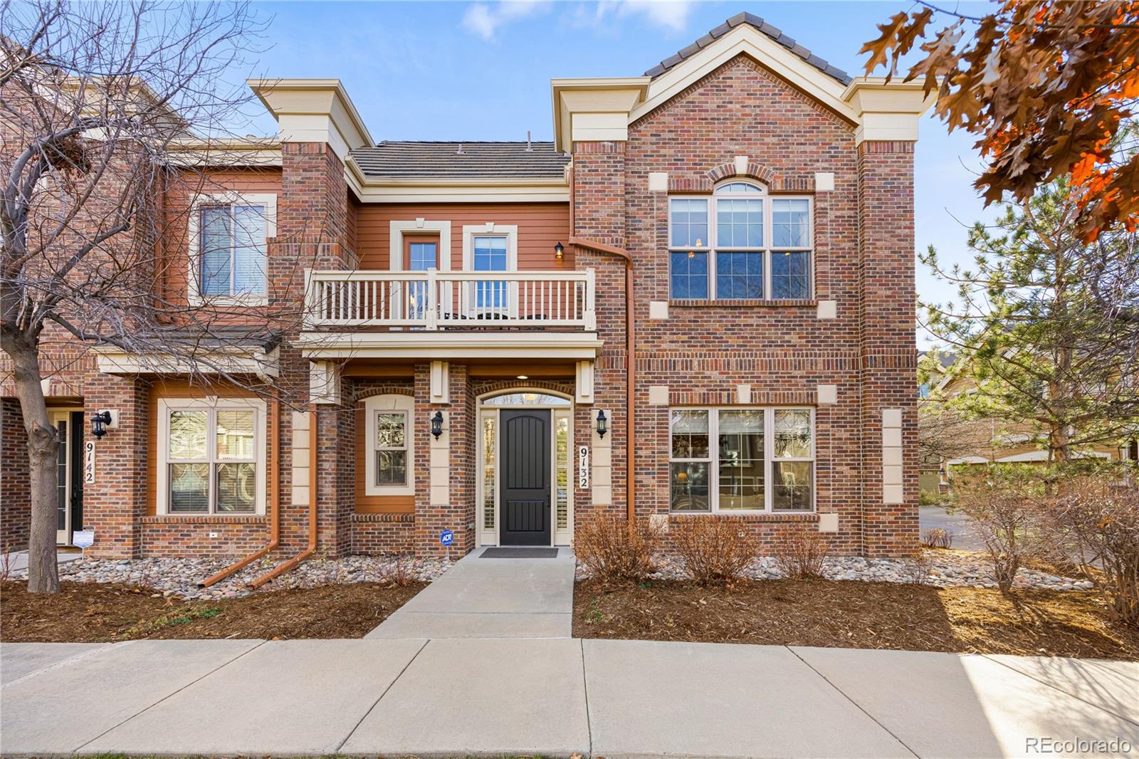 a front view of a house