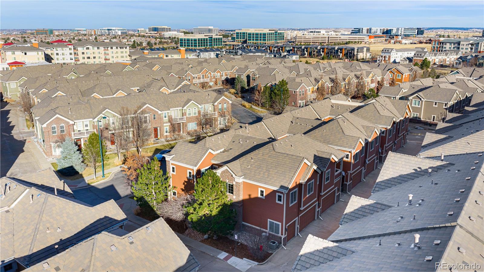 9132 Mornington Way Lone Tree, CO 80124 - Photo 41 of 44 an aerial view of residential houses with outdoor space