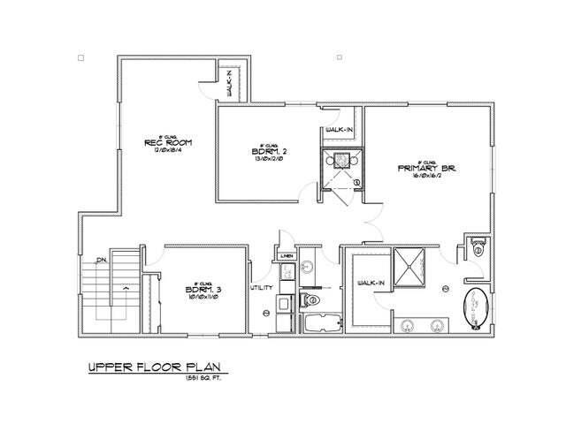 20237 Glen Vista Road Bend, OR 97703 - Photo 27 of 27 Upper Floor Plan