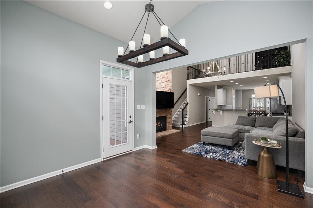 203 Ledge Rock Lane Mars, PA 16046 - Photo 8 of 33 a view of a livingroom with furniture and wooden floor