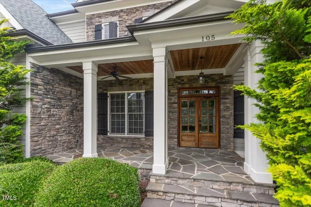 a view of a house with door